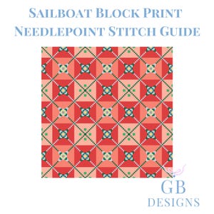 Geometric Block Print Needlepoint Stitch Guide