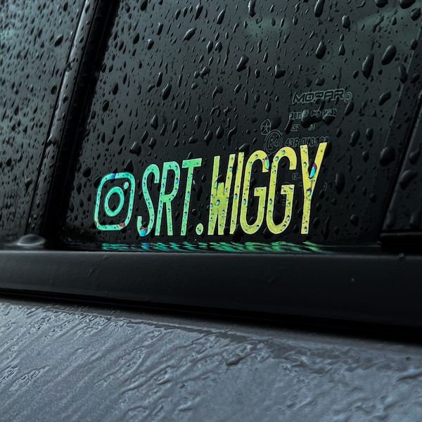 Instagram Sticker | Social media sticker | Vinyl Car decal | holographic sticker | Personalized IG Username Sticker | waterproof sticker