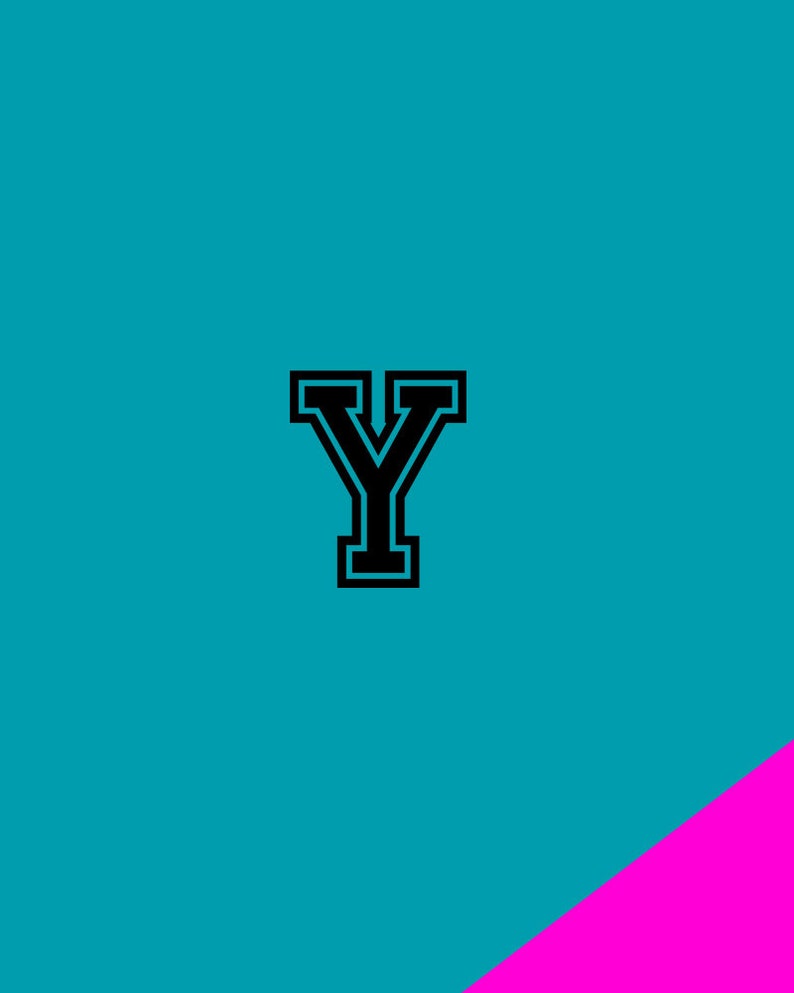 Y Sticker Varsity College Letter Y Sticker, Vinyl Car Sticker, Truck Sticker, Car ...
