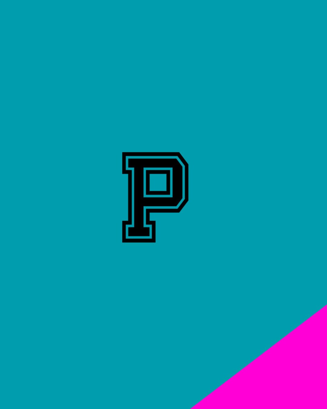 Varsity College Letter P Sticker, Vinyl Car Sticker, Truck Sticker, Car Decal, Vinyl Stickers