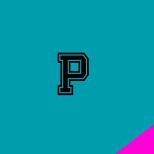 Varsity College Letter P sticker, vinyl car sticker, truck sticker, car decal, vinyl stickers letters