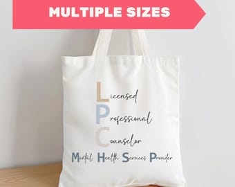 Sacola LPC MHSP – Presente perfeito para formatura da LPC, agradecimento a conselheiros ou sacola para terapeutas – Presente para conselheiros da LPC