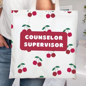 counselor supervisor tote bag, counselor supervisor gift, counselor bag, counselor supervisor laptop bag. counselor educator bag