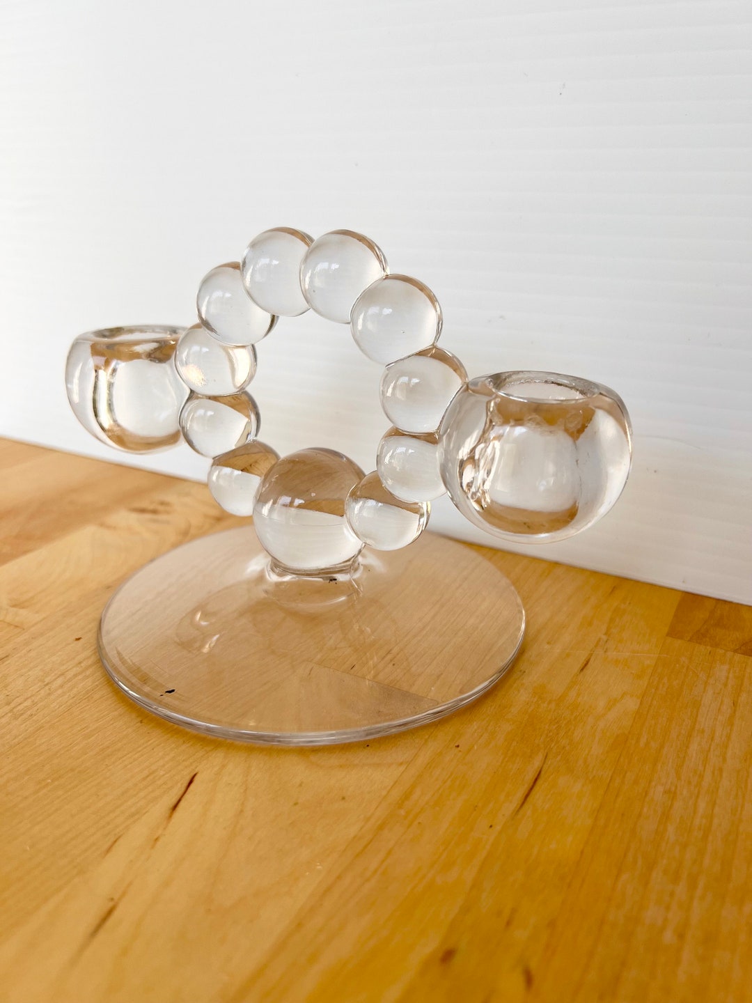 Imperial Glass Co Bubble Glass Candleholder, Candlestick holder