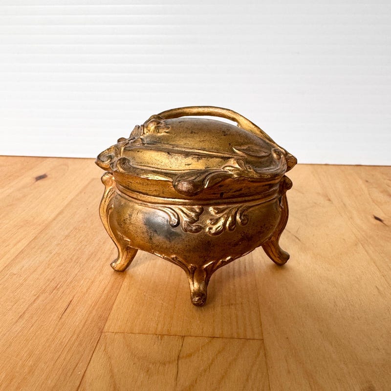 Antique Gilded Nouveau Jewelry Boxes - Etsy