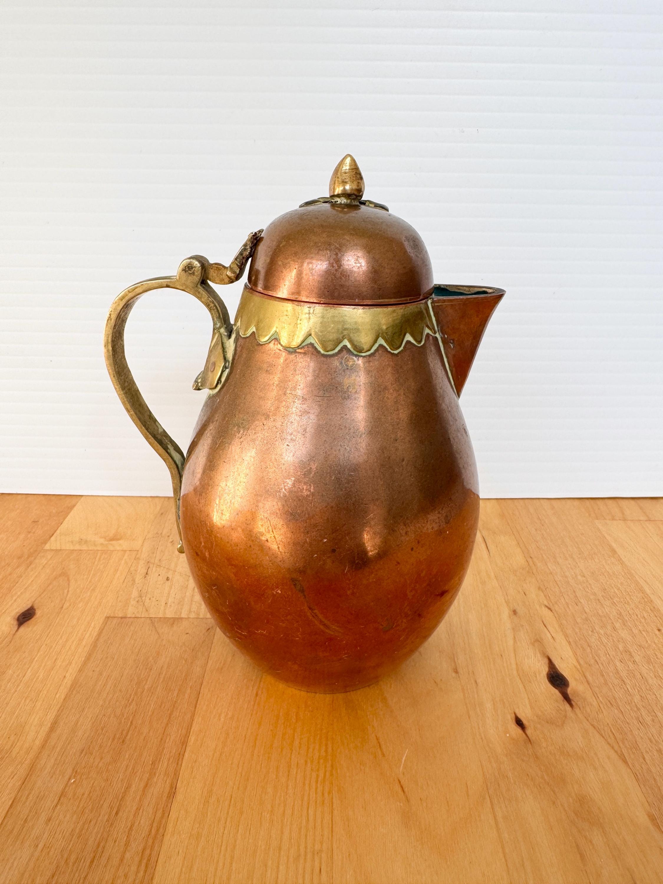 Antique Brass Teapot - Etsy
