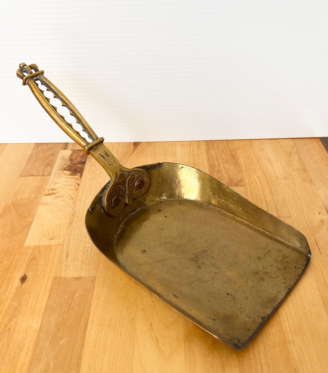 Vintage Brass Dustpan, Fireplace Tool, Shovel Etsy