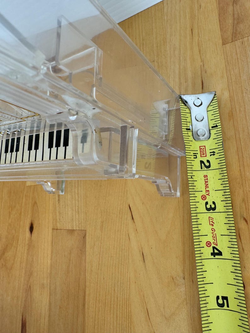 Vintage Pennies From Heaven Piano Coin Sorter Coin Bank Clear Plastic