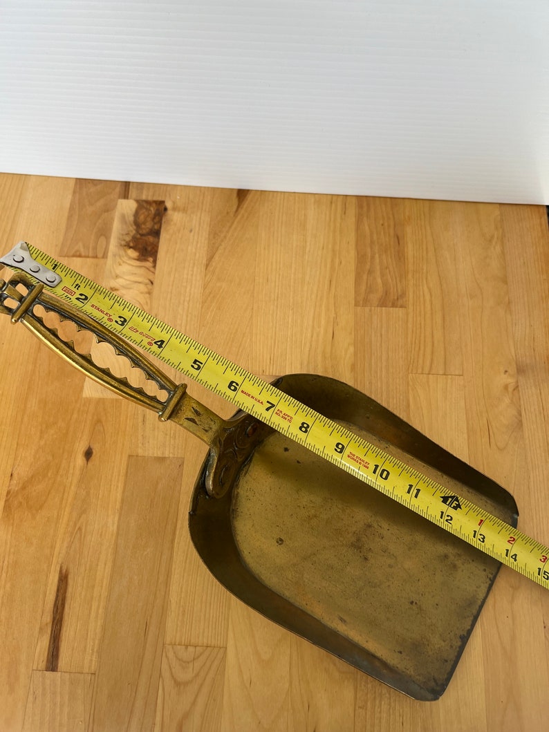 Vintage Brass Dustpan, Fireplace Tool, Shovel Etsy