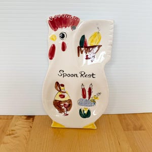 Vintage Mid Century Rooster Spoon Rest