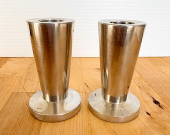 Set of 2 MCM Mid Century candlestick holders
