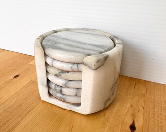 Vintage Studio Nova Marble and Cork Coaster Set of 6