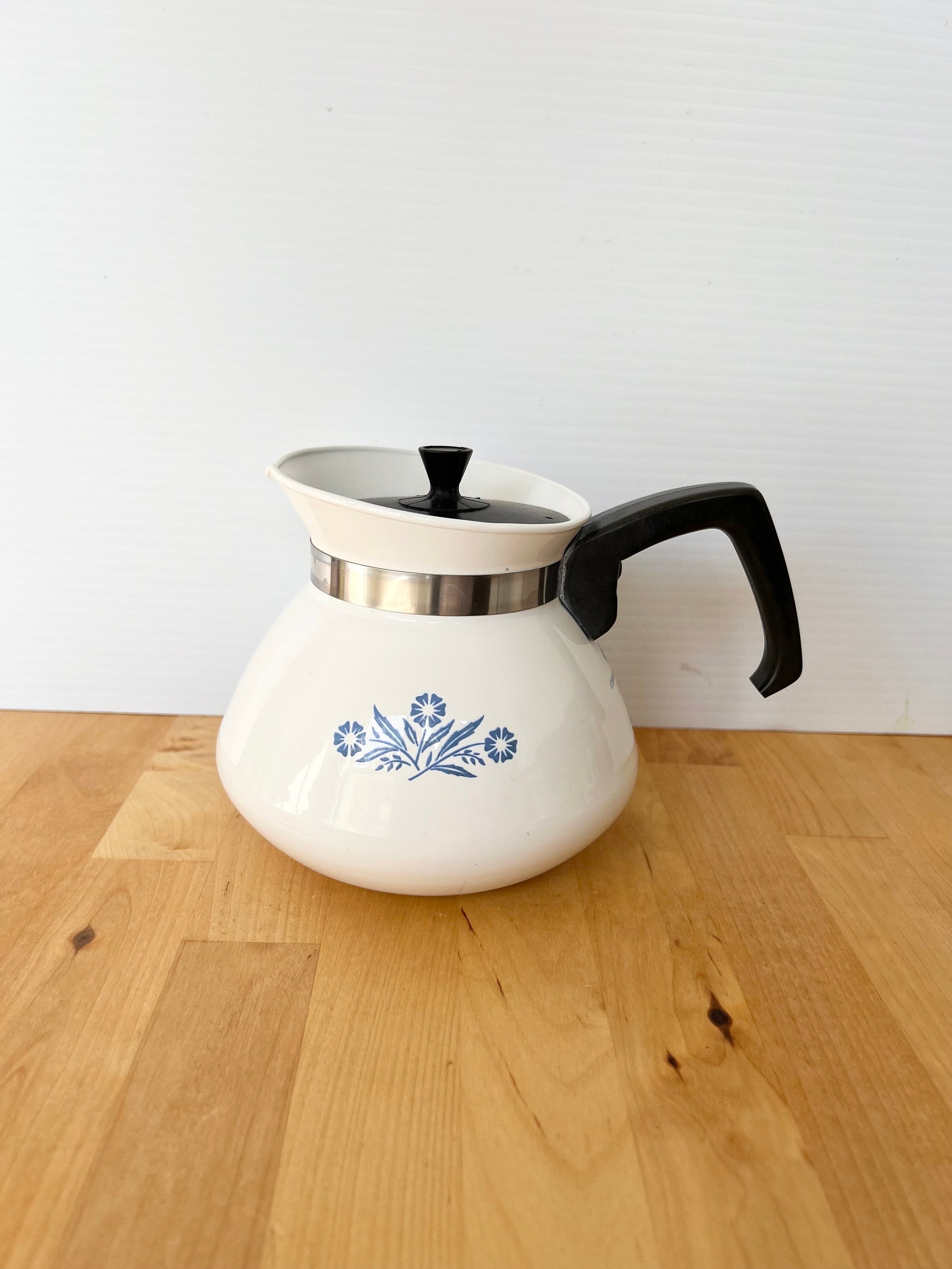 Corningware Cornflower Blue Tea, Coffee Kettle, Cup Quart