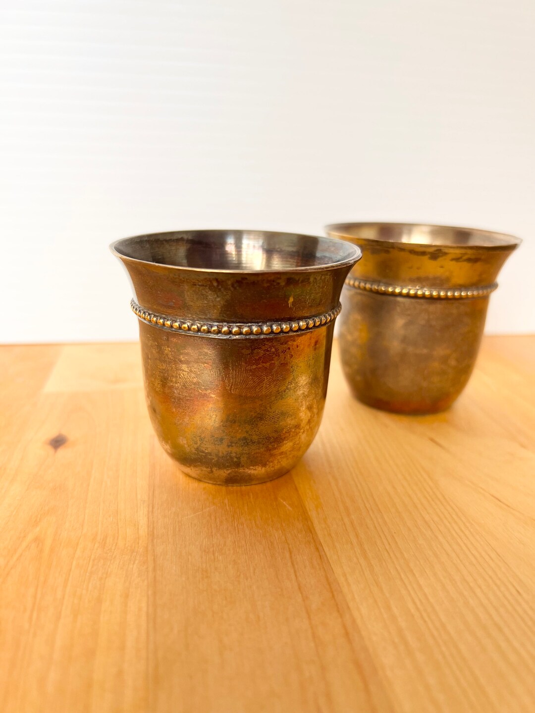 Set of 2 Vintage Brass Votive Holders Etsy