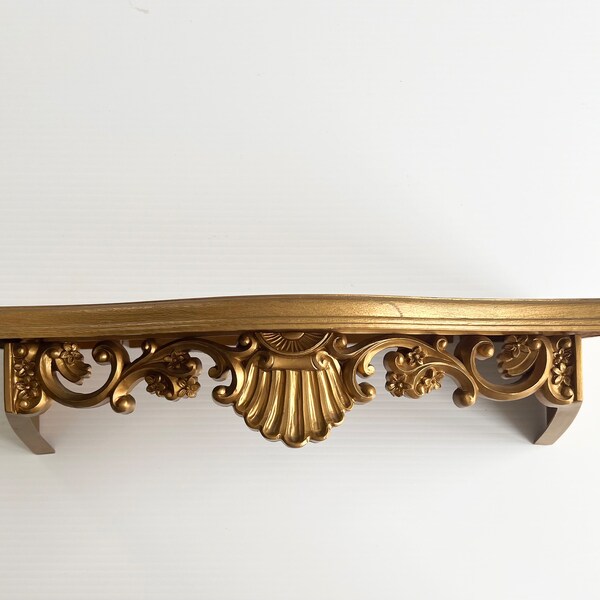 Vintage Homco adornado estante de pared de regencia de Hollywood