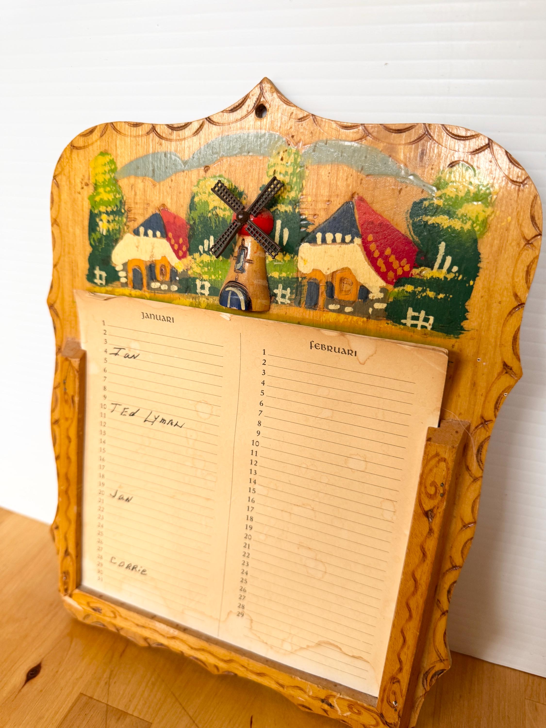 90s Wood Calendar - Etsy