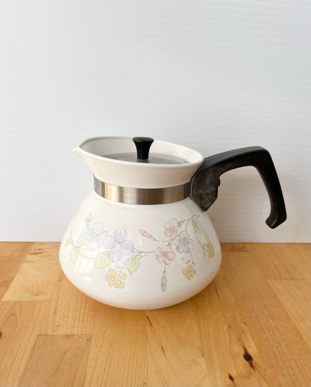 Corningware Floral Bouquet Tea, Coffee Kettle, 6 Cup 1.5 Quart Etsy