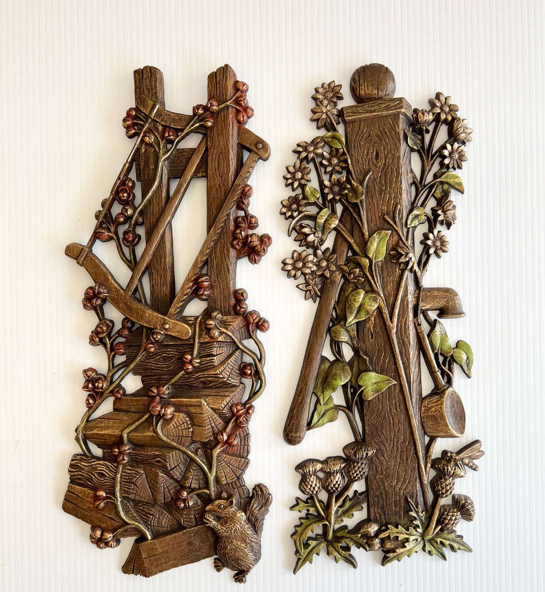 Set of 2 Large Cottage Core Wall Hangings Etsy