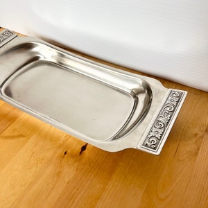 Mcm Bread Serving tray Danish Modern Serving Tray, International Decorator Stainless,