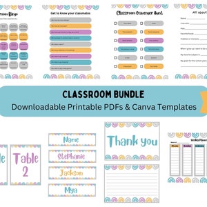 Back to School Classroom Printables and Templates for Teachers