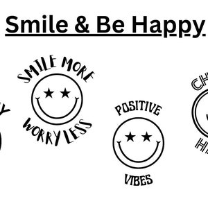 Happy smiley face digital download SVGs plus more