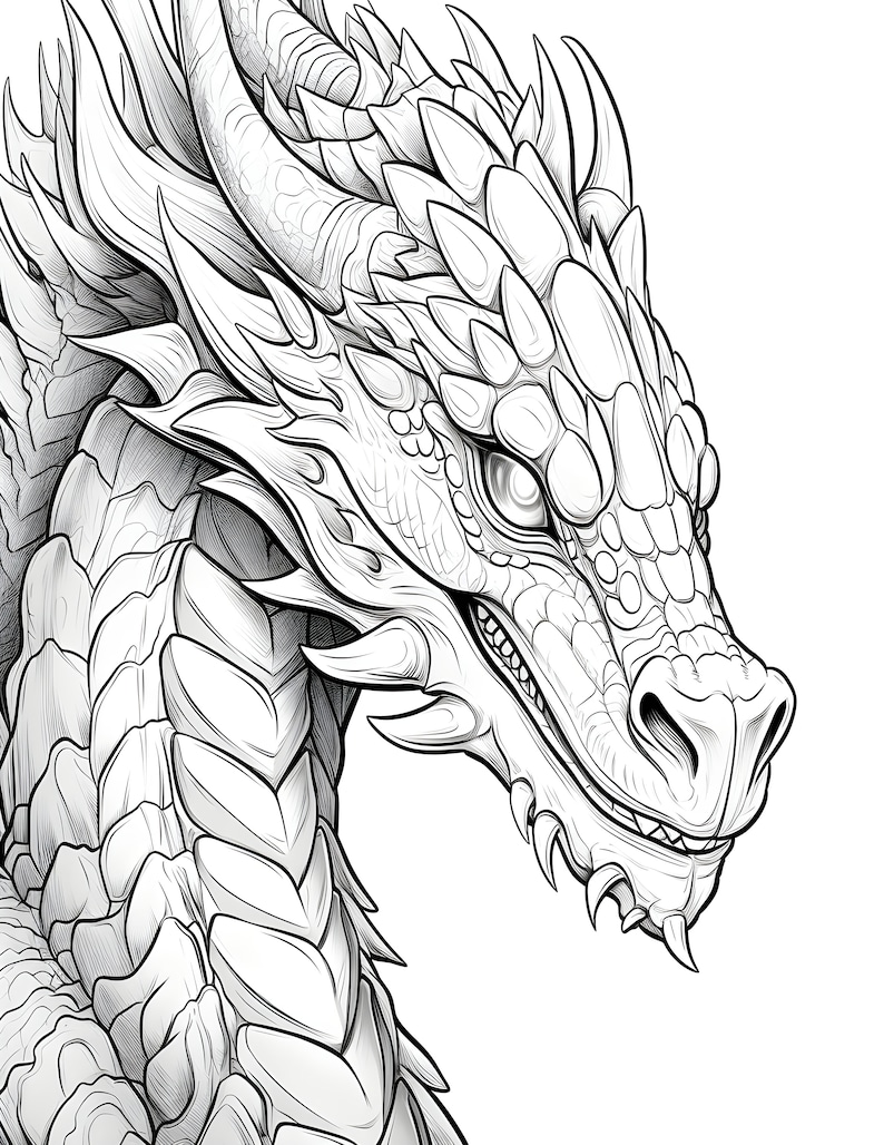 Mythical Creature Coloring Pages, Grayscale Coloring Pages, Printables ...