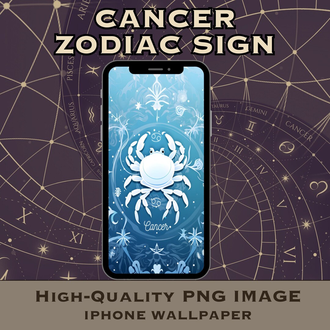 Cancer Zodiac Sign PNG Astrology Wallpaper iPhone Lock Etsy