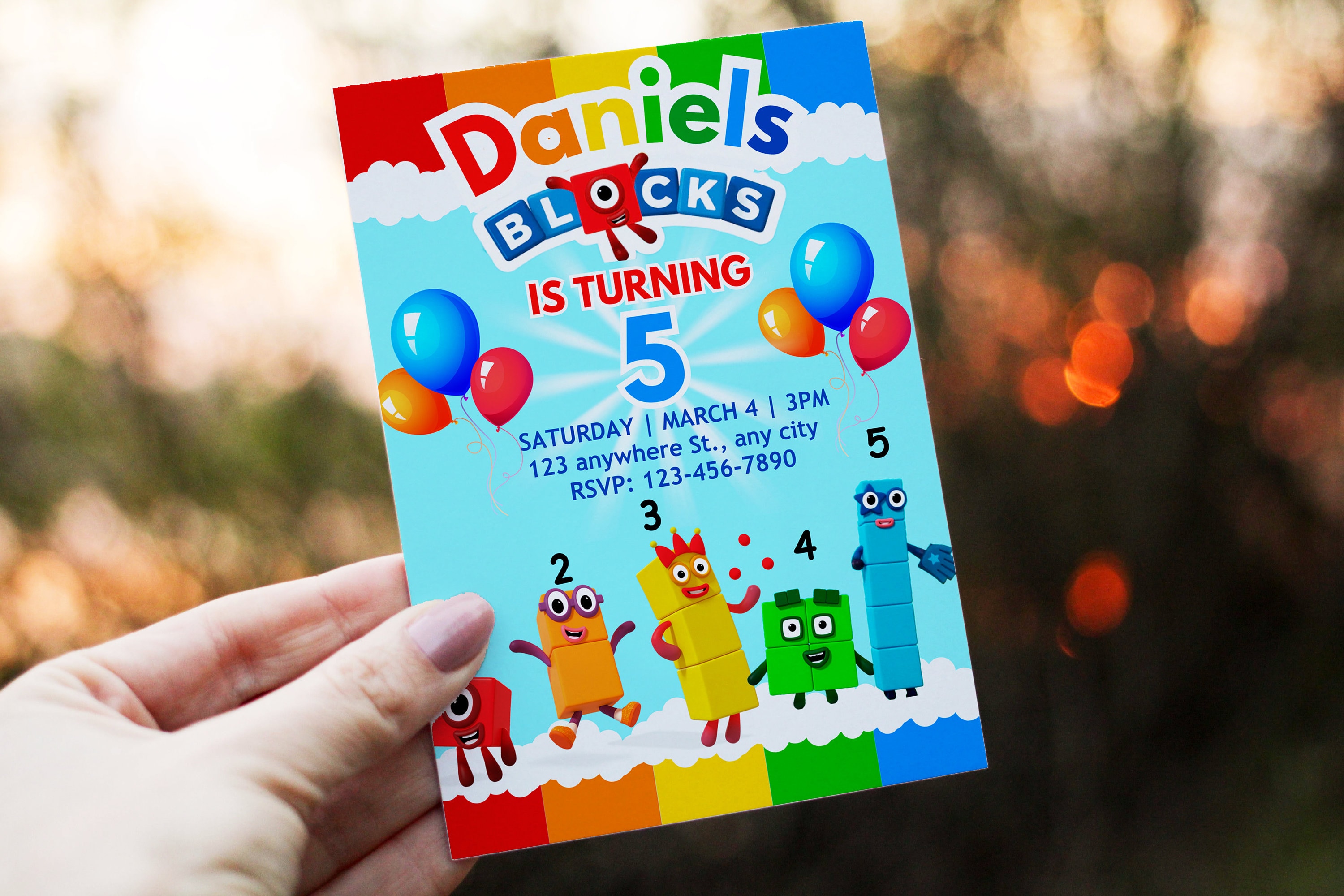 Invitación de cumpleaños de Numberblocks IMPRIMIBLE fiesta de - Etsy México