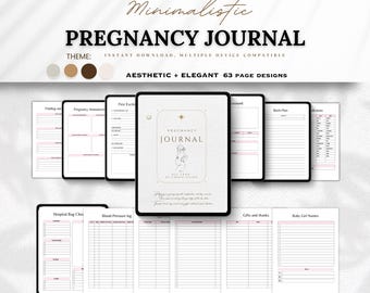 Pregnancy Journal | Weekly Bump Tracker, Maternity Planner (Digital Download)