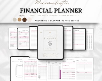 Haushaltsplaner | Druckbare Budget-, Spesen- &Schulden Tracker (PDF)
