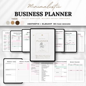 Business Planner | Digital Small Business Organizer | Printable PDF Planner | Finance, Goals & Marketing Tracker | Instant Download, pdf.