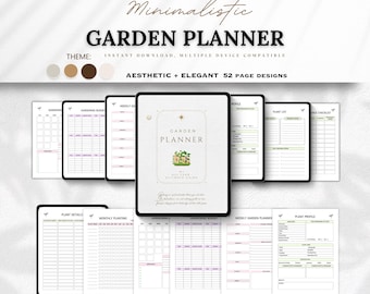 Garden Planner | Digital Plant & Garden Tracker | Printable PDF | Seasonal Planting Guide | Garden Journal | Instant Download, pdf