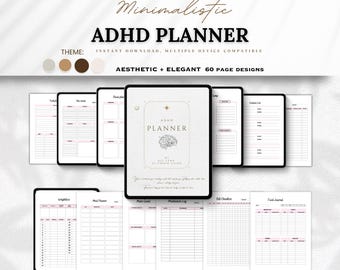 ADHS Digitaler Planer | Undatierter druckbarer Tagesplaner | ADHD Organizer für Erwachsene | Fokus & Produktivität PDF | Sofort Download.