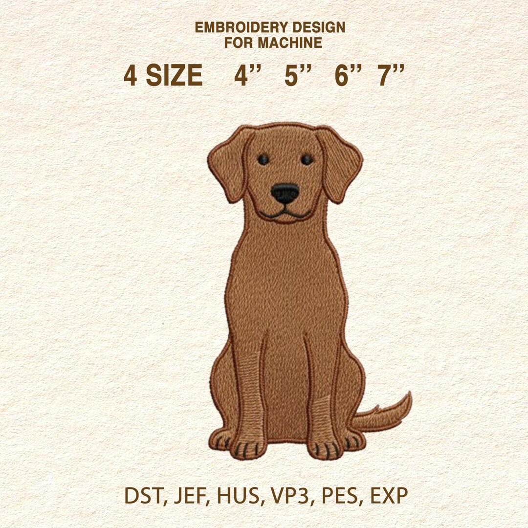 Lab Machine Embroidery Design Labrador Dog Machine Embroidery Design | Pet Animal Digital File - Etsy