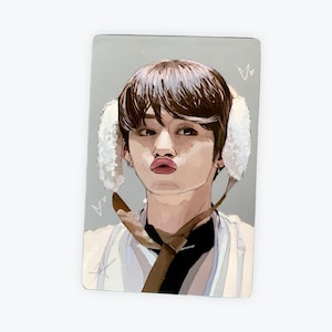Cartão de fotos feito por fãs Stray Kids Lee Know