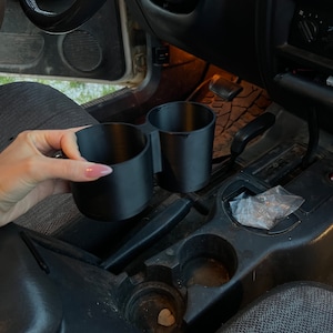 fits 1997-2001 jeep cherokee xj front cupholder( 1 large and 1 small cup)