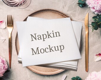 Napkin mockup Personalized Napkin Mockup for Business Paper Napkin Mockup Wedding Napkin Mockup