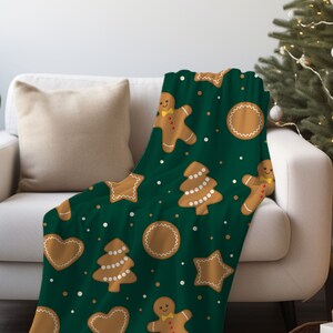 Christmas Throw Blanket | Cute Christmas Blanket | Gingerbread Man | Gingerbread Blanket| Gingerbread Man Sherpa Blanket | Classy Christmas