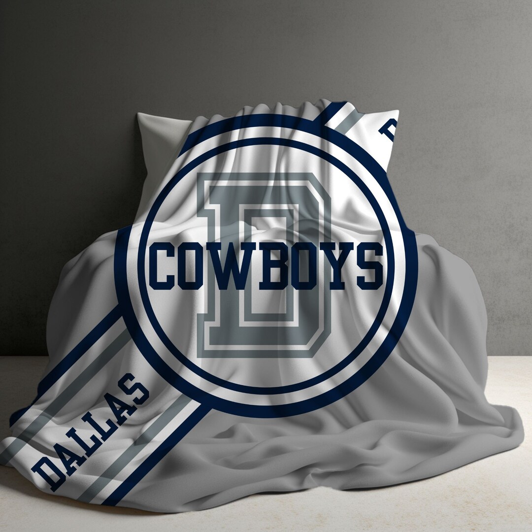 Dallas Football Sherpa Blanket Dallas Fan Gift Cowboys Football Blanket