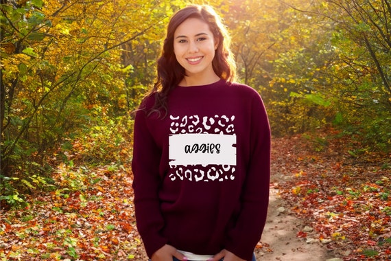 Aggies Sweatshirt Embroidered Texas Crewneck Vintage Texas A M University Sweatshirt Tamu Aggie Game Day Football Shirt Etsy