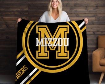 Go Tigers | University of Missouri Sherpa Blanket | Mizzou Tigers | Graduation Gift | Tigers Blanket | Mizzou Fanatic | Missouri Grad Gift
