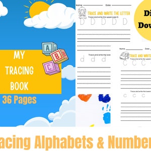 Alphabets and Numbers Tracing For Kids