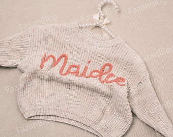 Luxurious Personalized Baby Name Sweater - A Perfect Baby Shower Gift!