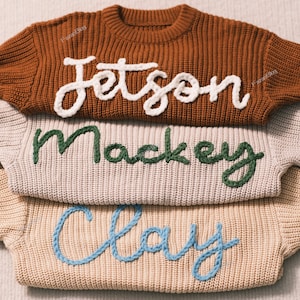 Custom Baby Gift: Personalized Baby Sweaters Hand-Embroidered with Love and Care!