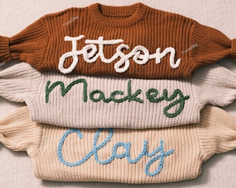 Custom Baby Gift: Personalized Baby Sweaters Hand-Embroidered with Love and Care!