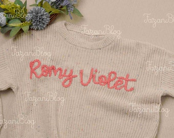 Personalized Baby Sweater with Custom Embroidered Name | Unique Newborn Gift | Unique Baby Boy Sweater