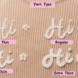 Heartwarming holiday giftsHand Embroidered Toddler Sweaters,Personalized Hand Embroidered Chain Stitched Baby Name Baby Gift Newborn image 9