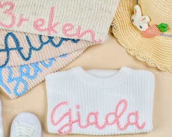 Hand-Embroidered Personalized Baby Sweaters: Customized Infant Gift with Care!