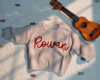 Custom Baby Sweater: Personalized Embroidered Knit Sweater for Infants