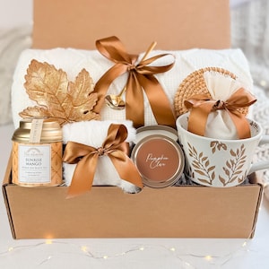 Fall Gift Box, Hygge Holiday Basket, Hug In A Box, Thinking Of You Gifts, Autumn